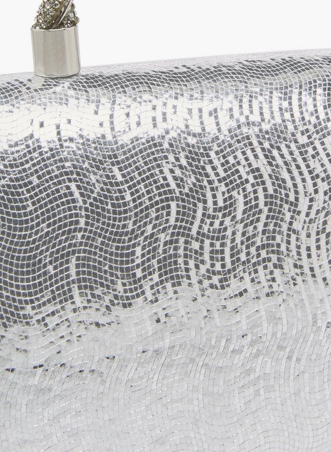 Flora Bella By Shoexpress Textured Satchel Bag With Button Closure Ramadan Collection - Image 5